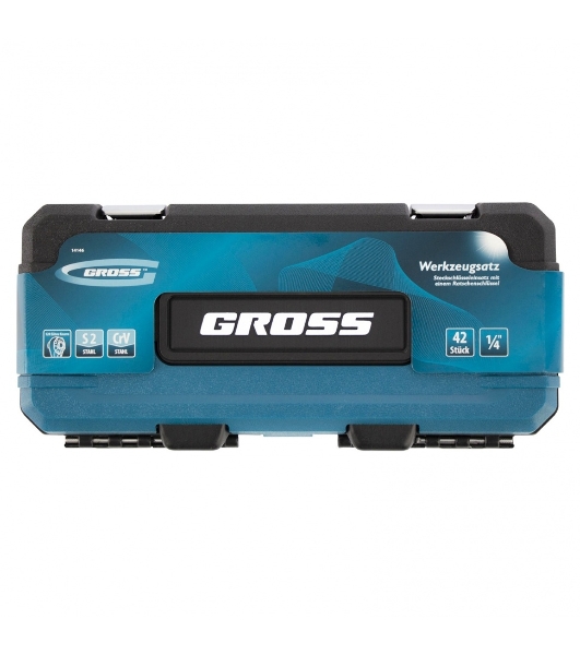 Набор инструментов Gross 1/4', CrV, 120 зубьев, 42 предмета