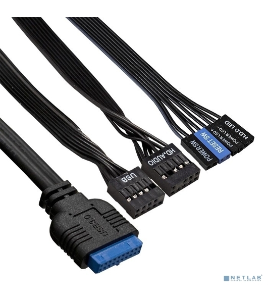 Компьютерный корпус Miditower ExeGate AA-442U2-AA350 (ATX, AA350 8 см, 1хUSB+2хUSB 3.0, аудио, черный)