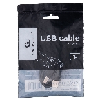 Кабель USB2.0 Cablexpert CCP-USB2-AMBM-1M, AM/BM, медь, двойной экран, Pro, 1м, черный, пакет, фото3