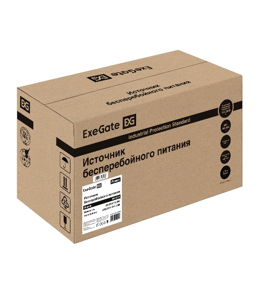 Источник бесперебойного питания ExeGate Power NB-2200.LED.AVR.4SH.USB (2200VA/1300W, LED, AVR, 4*Schuko, USB, батарея 12V 9Ah - 2 шт., металлический корпус, Black)
