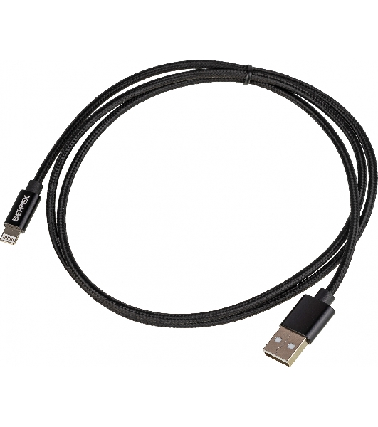 Кабель USB (m)-Lightning (m) 1м черный