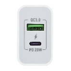 Сетевое зарядное устройство GOPOWER 1USB+1TYPE-C 20W QC3.0 00-00028401 WHITE, фото5