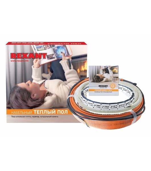 Теплый пол Rexant Standard RND -60-900 (900Вт/60м/S обогрева, м2: 5,6-7,5) (двух жильный)