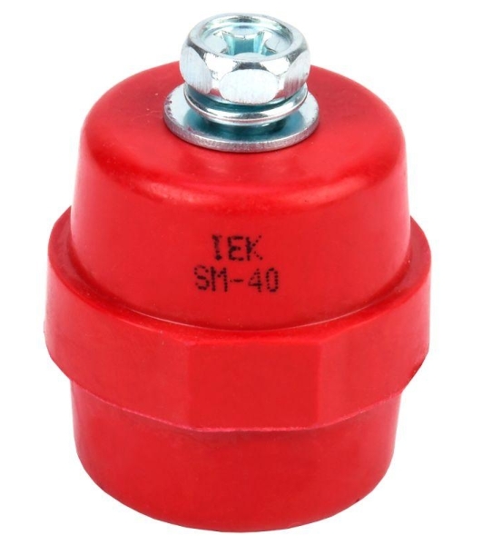 Изолятор SM40 (М8) силовой с болтом IEK YIS11-40-12-B