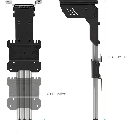 Потолочный кронштейн ONKRON CR1S для телевизора 10”- 40' складывающийся черный, фото14