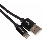 Кабель USB (m)-Lightning (m) 1м черный, фото 1