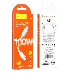 Кабель USB2.0 Hoco Type-C/Type-C, 5А, 100Вт, X96, 1м, белый, коробка, фото 1