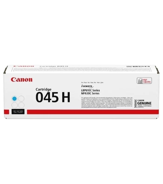 Картридж лазерный Canon 045C H голубой, 2200 стр., для i-SENSYS MF631/633/635, LBP611