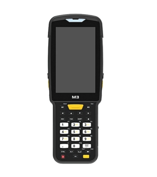 Терминал сбора данных M3 Mobile Android 10.0 GMS, WVGA, 802.11 a/b/g/n/ac, SE4770 2D Imager Scanner(Straight Shooter/0° Scan), Rear Camera, BT, GPS, NFC(HF), 4G/64G, 30-Key Alpha Numeric & Function, Extended Battery is included and Bullet Proof Film, Hand Strap are attached. Requires Cradle and Power Supply for charging. (sold se