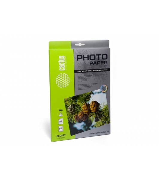 Фотобумага Cactus CS-GA314050 глянцевая А3 140 г/м2 50 листов