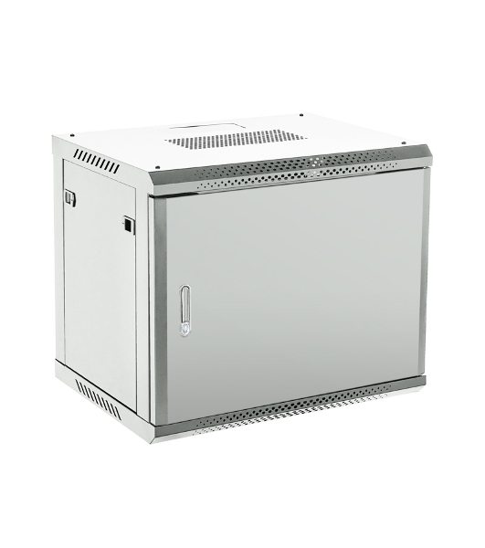 Шкаф коммутационный Rexant настенный 9U 600x600 мм пер. дв. металл серый