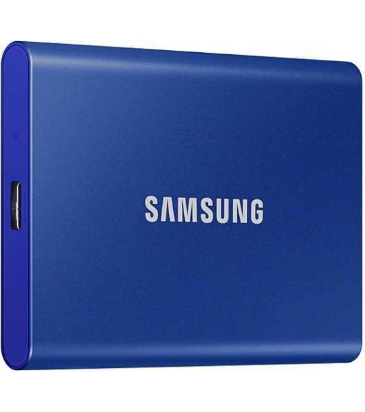Внешний SSD Samsung T7, 2TB, USB 3.2 Gen 2 Type-C, R/W 1050/1000, синий