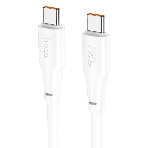Кабель USB2.0 Hoco Type-C/Type-C, 5А, 240Вт, X93, 1м, белый, коробка, фото3