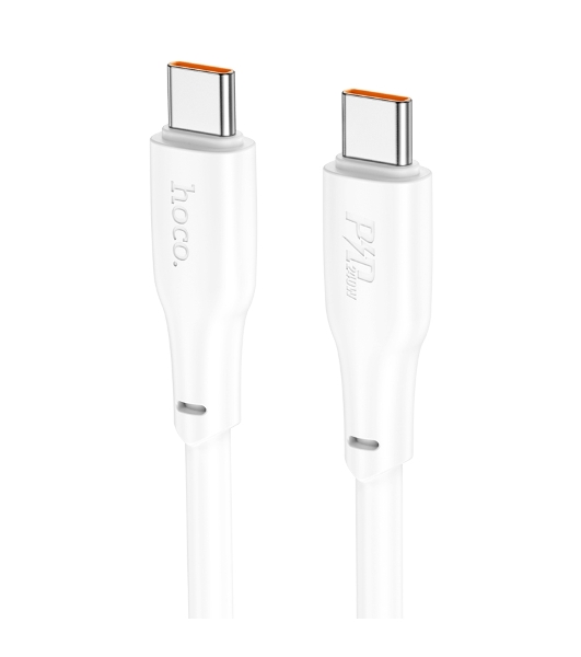 Кабель USB2.0 Hoco Type-C/Type-C, 5А, 240Вт, X93, 1м, белый, коробка