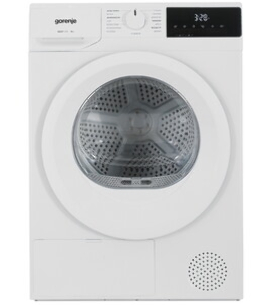 Сушильная машина Gorenje DHNE82/C белый, 8 кг, сушка - тепловой насос, программ - 15, 59.5 x 84.5 x 58 см