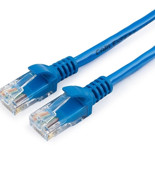 Патч-корд UTP Cablexpert cat.5e, 3м, литой, многожильный, синий