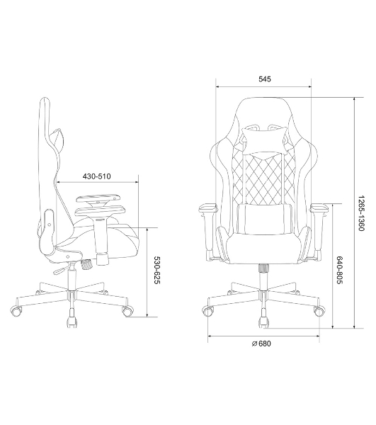 Кресло игровое Бюрократ VIKING 7 KNIGHT BR FABRIC коричневый текстиль/эко.кожа крестовина металл/пластик