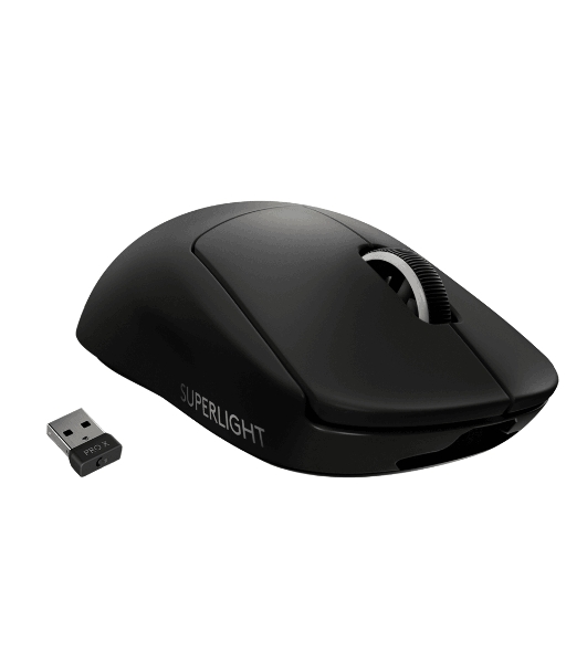 Мышь беспроводная Logitech G PRO X SUPERLIGHT черный, 25600 dpi, радиоканал, USB, кнопки - 5