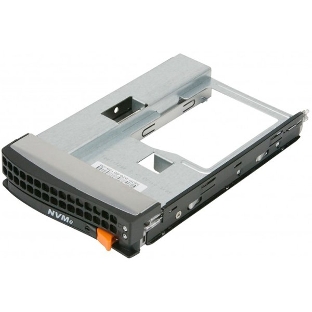 Корзина Supermicro MCP-220-00138-0B Tool-less NVMe Black gen-5 3.5-to-2.5 drive tray, Orange tab