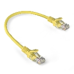 Патч-корд ExeGate EX286374RUS UTP-RJ45-RJ45-5e-0,3M-LSZH-YL, UTP, cat.5e, LSZH, 0.3м, желтый, фото 1