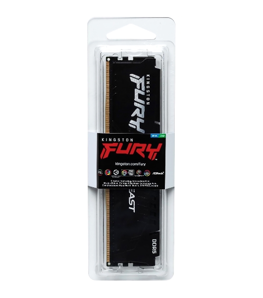 Оперативная память Kingston Fury Beast Expo, DDR5, 8Gb (1x8Gb), 6000MHz, CL30, DIMM, с радиатором, черный