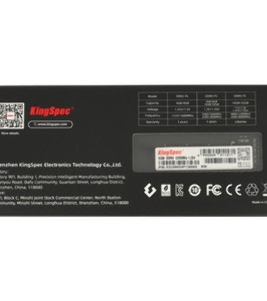 Оперативная память KingSpec DDR4, 8GB (1x8 GB), 3200 MHz, CL18, DIMM