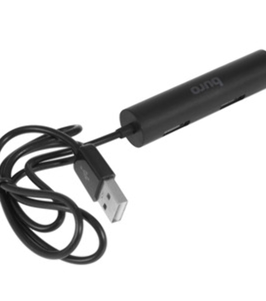 USB-концентратор Buro BU-HUB4-0.5R-U2.0, USB 2.0, USB 4 порта, USB