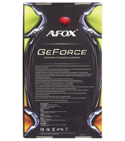 Видеокарта Afox GTX1650 GAMING 4Gb GDDR6 128bit DVI DP HDMI 2FAN RTL