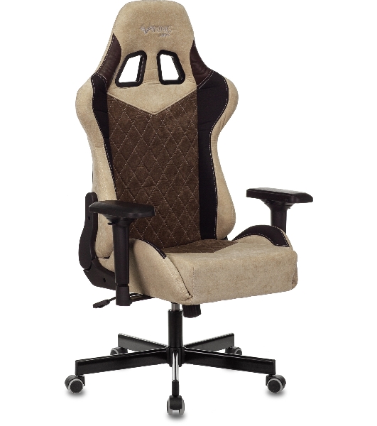 Кресло игровое Бюрократ VIKING 7 KNIGHT BR FABRIC коричневый текстиль/эко.кожа крестовина металл/пластик
