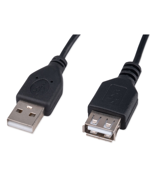Кабель-удлинитель USB2.0 Гарнизон GCC-USB2-AMAF-3M, AM/AF, медь, 3м, черный, пакет