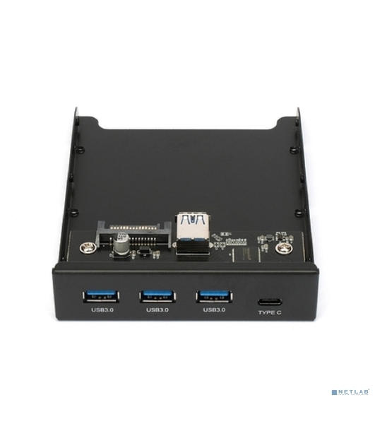 Планка USB 3.0 на переднюю панель 3.5' Gembird, FP3.5-USB3-3A1C, USB/Type-C, USB-A 3.0/Type-C