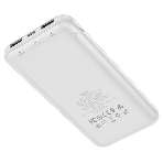 Портативный аккумулятор 10000mAh 2USB+1Type-C+1Micro USB 2.0A Hoco J158A (White), фото3