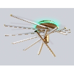 Потолочный светодиодный светильник Ambrella light FL6244 GD золото 125W 3000K-6400K+RGB 900*750*230 (ПДУ ИК), фото4