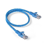 Патч-корд ExeGate EX286380RUS UTP-RJ45-RJ45-5e-0,5M-LSZH-BL, UTP, cat.5e, LSZH, 0.5м, синий, фото 1
