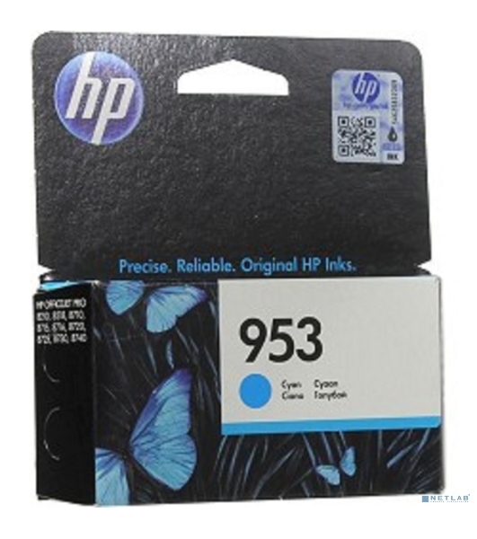 Картридж струйный HP 953 F6U12AE голубой для HP OJP 8710/8715/8720/8730/8210/8725 (630 стр.)