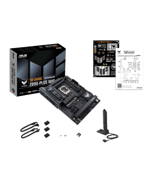 Материнская плата ASUS TUF GAMING Z890-PLUS WIFI, LGA 1851, Intel Z890, 4xDDR5, 4xSATA, 4xM.2, 1xPCIe 5.0 x16, 1xPCIe 4.0 x4, 1xDP, 1xHDMI, 1xUSB-C 3.2 Gen 2x2, 1xUSB-C Thunderbolt 4, 1x 2.5Gb LAN, 3xUSB-A 3.2 Gen 1, 3xUSB-A 3.2 Gen 2, 5x3.5 мм, 1xWi-Fi 7, ATX
