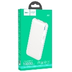 Портативный аккумулятор 10000mAh 2USB+1Type-C+1Micro USB 2.0A Hoco J158A (White), фото 1