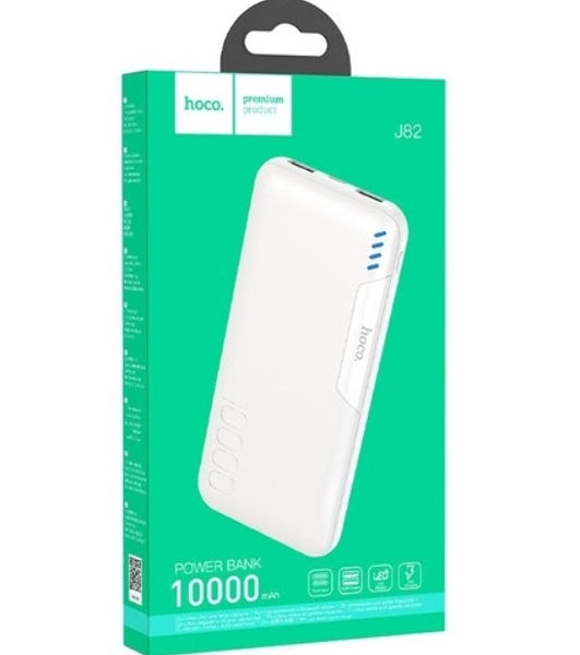 Портативный аккумулятор 10000mAh 2USB+1Type-C+1Micro USB 2.0A Hoco J158A (White)