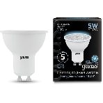Лампа светодиодная Gauss черный 5Вт цок.: GU10 рефлек. 220B 4100K св. свеч. бел. ней. MR16 (упак.: 10 шт), фото3