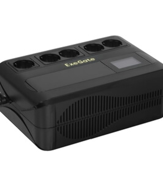 Источник бесперебойного питания ExeGate NEO Smart BU-800.LCD.AVR.5SH 800VA/480W, цветной LCD-дисплей, AVR, 5*Schuko, черный
