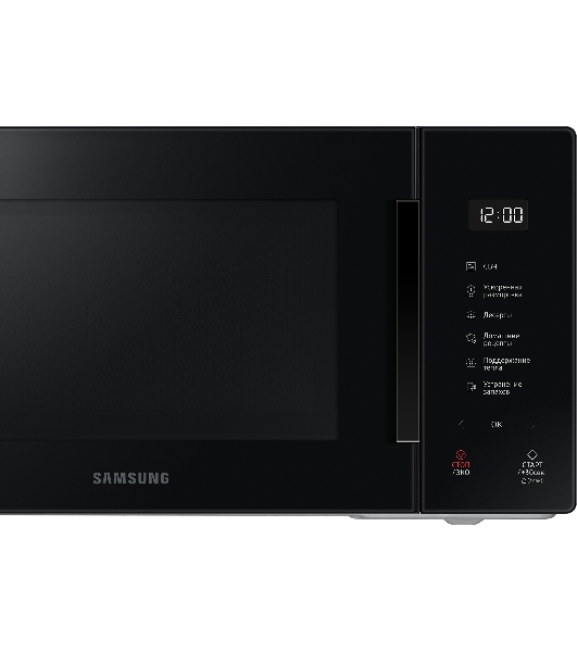 Микроволновая печь Samsung MS23T5018AK/BW черный, 23 л, 800 Вт, переключатели - сенсор