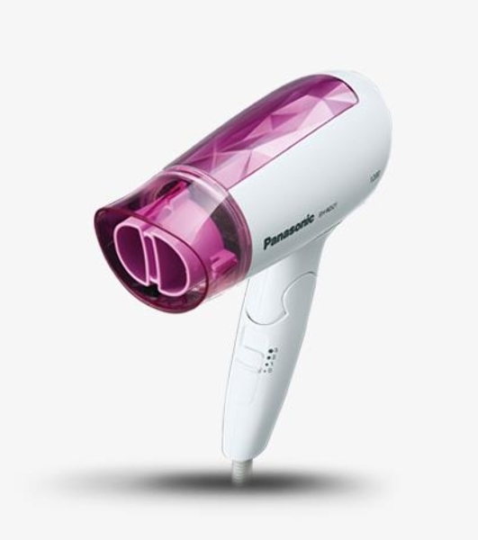 Фен Panasonic EH-ND21-P615 белый/розовый, 1200 Вт, компактный