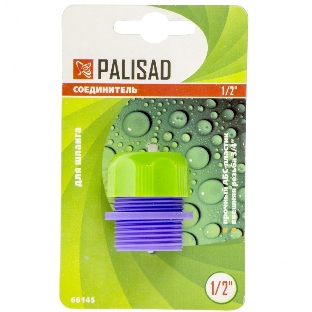 Соединитель пластмассовый для шланга Palisad 1/2', с внешней резьбой 3/4'