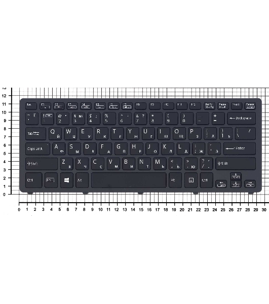 Клавиатура для ноутбука Sony SVF14N Flip черная с подсветкой
