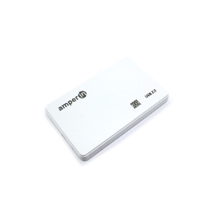 Корпус для жесткого диска Amperin AM25U2PW 2,5', USB 2.0, пластиковый, белый
