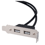 Планка USB 2.0 на заднюю панель низкопрофильная Cablexpert CCUSBRECEPTACLE-LP, 2 порта USB, фото5