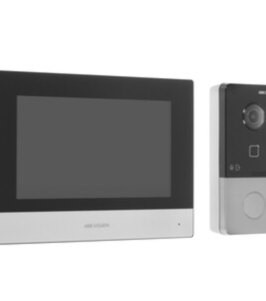 Комплект домофона Hikvision DS-KIS603-P(C) серебристый