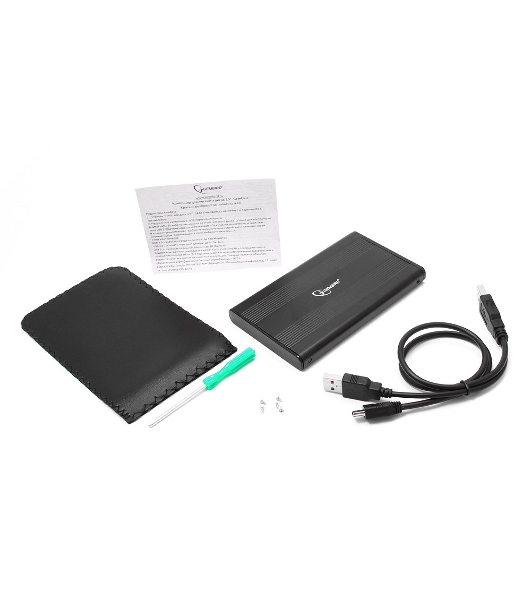 Внешний корпус для HDD Gembird EE2-U2S-5 2.5' EE2-U2S-5, черный, USB 2.0, SATA