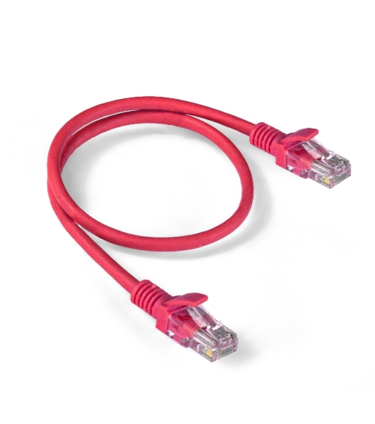 Патч-корд ExeGate EX286378RUS UTP-RJ45-RJ45-5e-0,5M-LSZH-RD, UTP, cat.5e, LSZH, 0.5м, красный