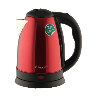Чайник электрический Scarlett SC-EK21S76 2 л, 1800 Вт, красный (корпус: нержавеющая сталь)